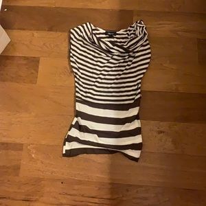 Brown and cream fitted top